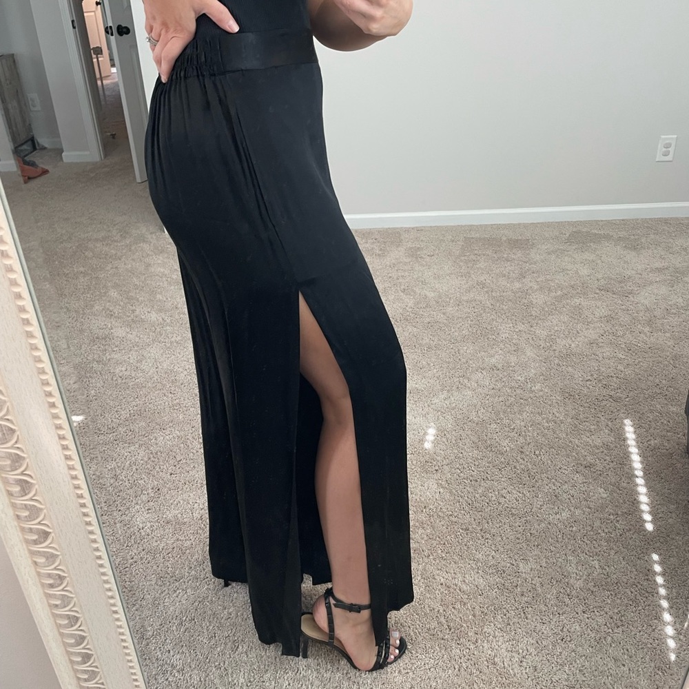 Express Wide Leg High Slit Pants